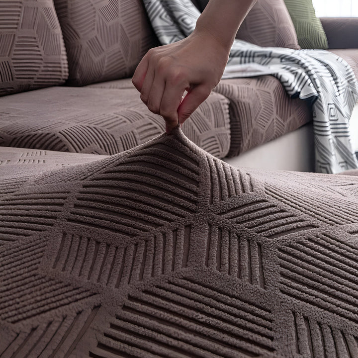 Jacquard Sofa Cover with Geometric Pattern – Soft & Pet-Friendly | Perfect for Protection and Cozy Living Spaces | Stornfield