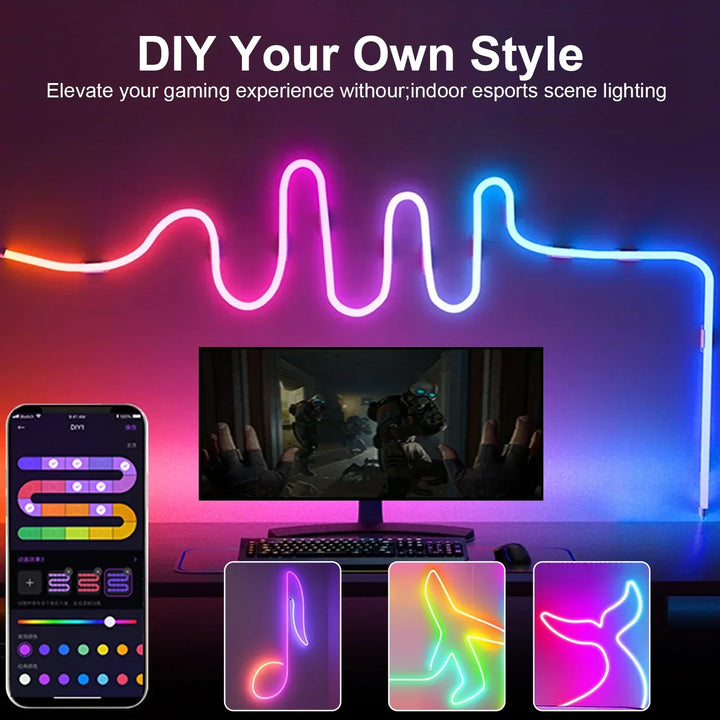 LED RGB Strip - Neon Ambient - Music Synchronization - USB - TV and Bedroom Decoration | Stornfield