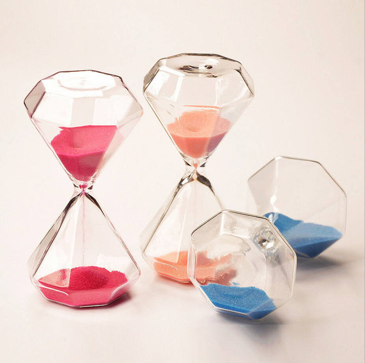 Stornfield | Diamond Hourglass 5-60 Minutes, Sand Timer, Hourglass, Kids Gift, Sand Clock, Home Decor, Available in Multiple Color Options