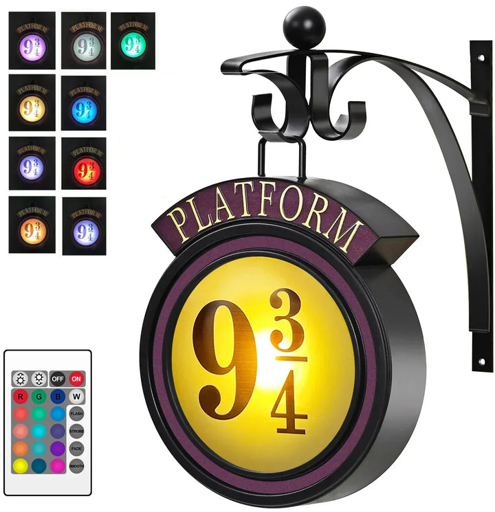 Stornfield | Harry Potter 9 3/4 Figurine LED Bedside Lamp Magical Wall Lamps Hogwarts Platform 3D Lamp Harry Room Decor Birthday Gift for Kids