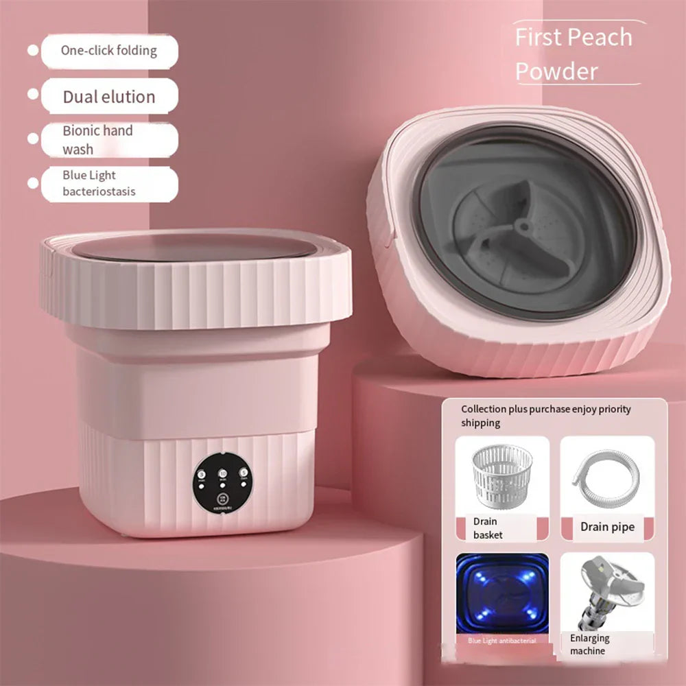 Compact Folding Ultrasonic Travel Laundry Washing Machine | Stornfield