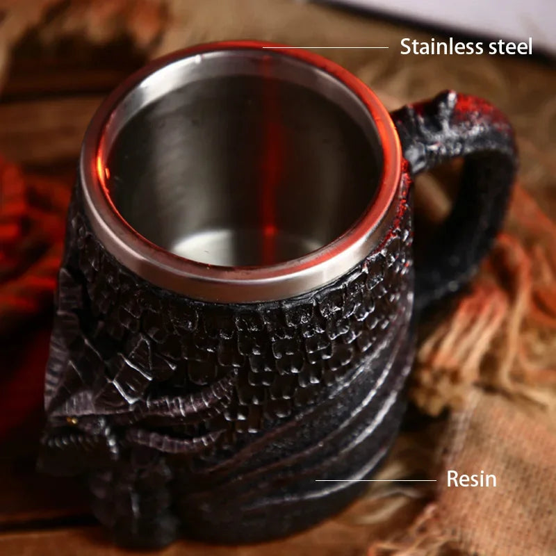 Stornfield | Medieval Dragon Stainless Steel Resin Mug as Coffee Mug or Tea Mug
