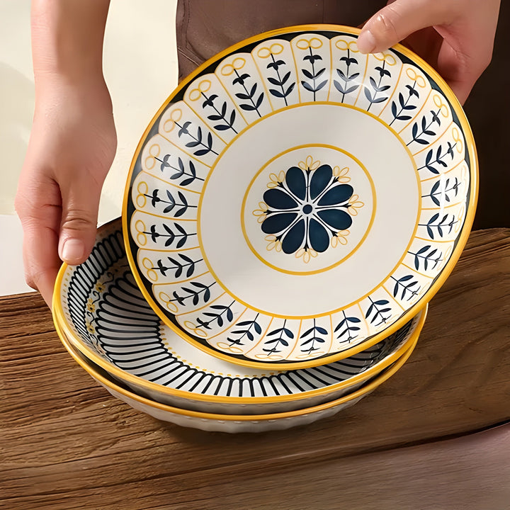 Porcelain Plate Set Hand-Painted – Elegant and Decorative | Perfect for Everyday and Special Occasions | Stornfield