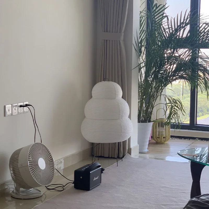 Adjustable table lamp made of rice paper, Japanese paper light for office & living room | Stornfield
