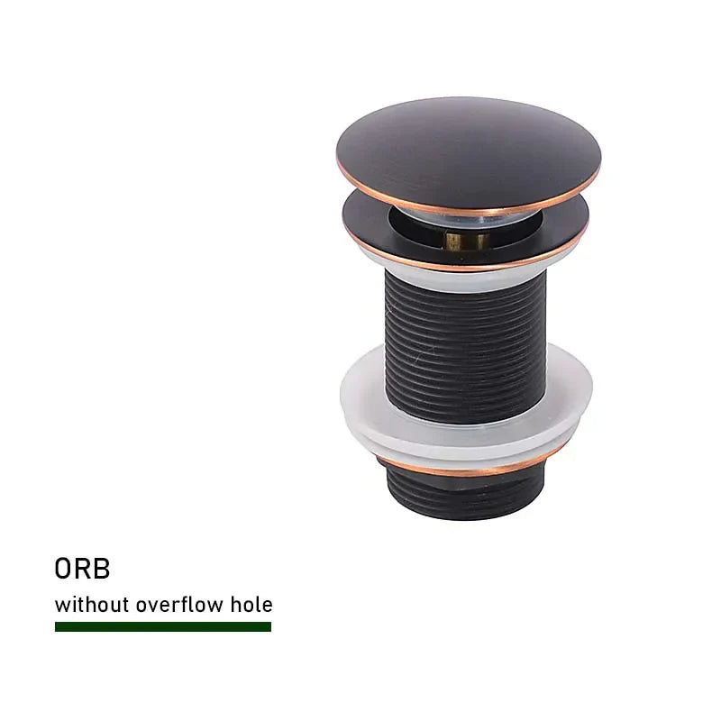 Drain plug with push-down pop-up – brass | 11 colors | With or without overflow Stornfield