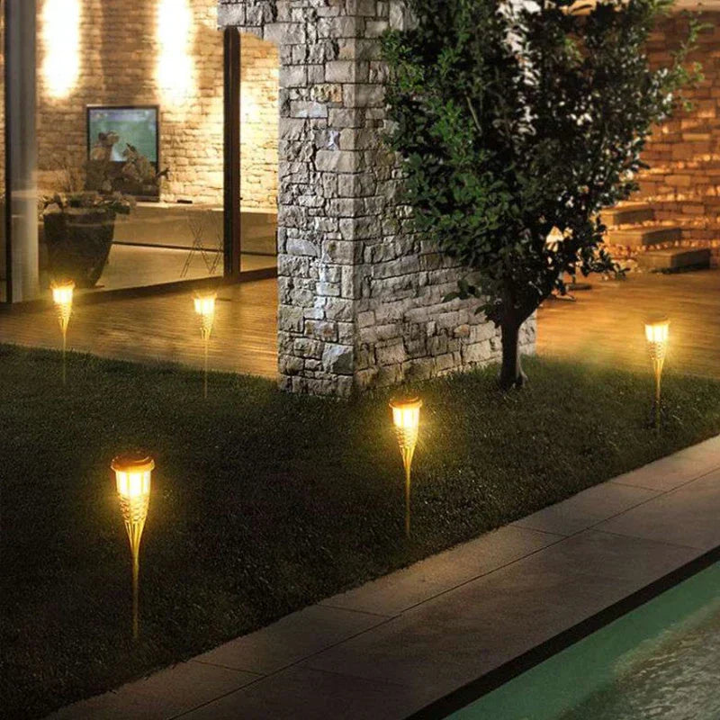Stornfield | Solar Torch 5-Piece Set | Flame-Effect LED Garden Lights | Solar Powered | Outdoor Decorative Light