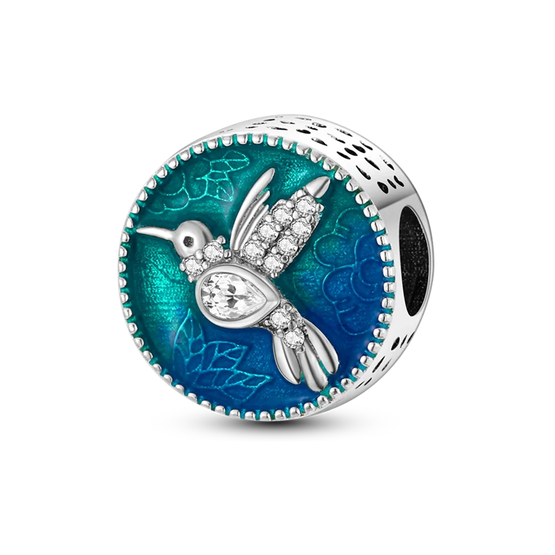 Stornfield | 925 Sterling Silver Charms, Leopard Gold Beads, Colorful Chameleon Rhino Lion Beetle Cat Pendant Compatible with Original Pandora Bracelet Jewelry