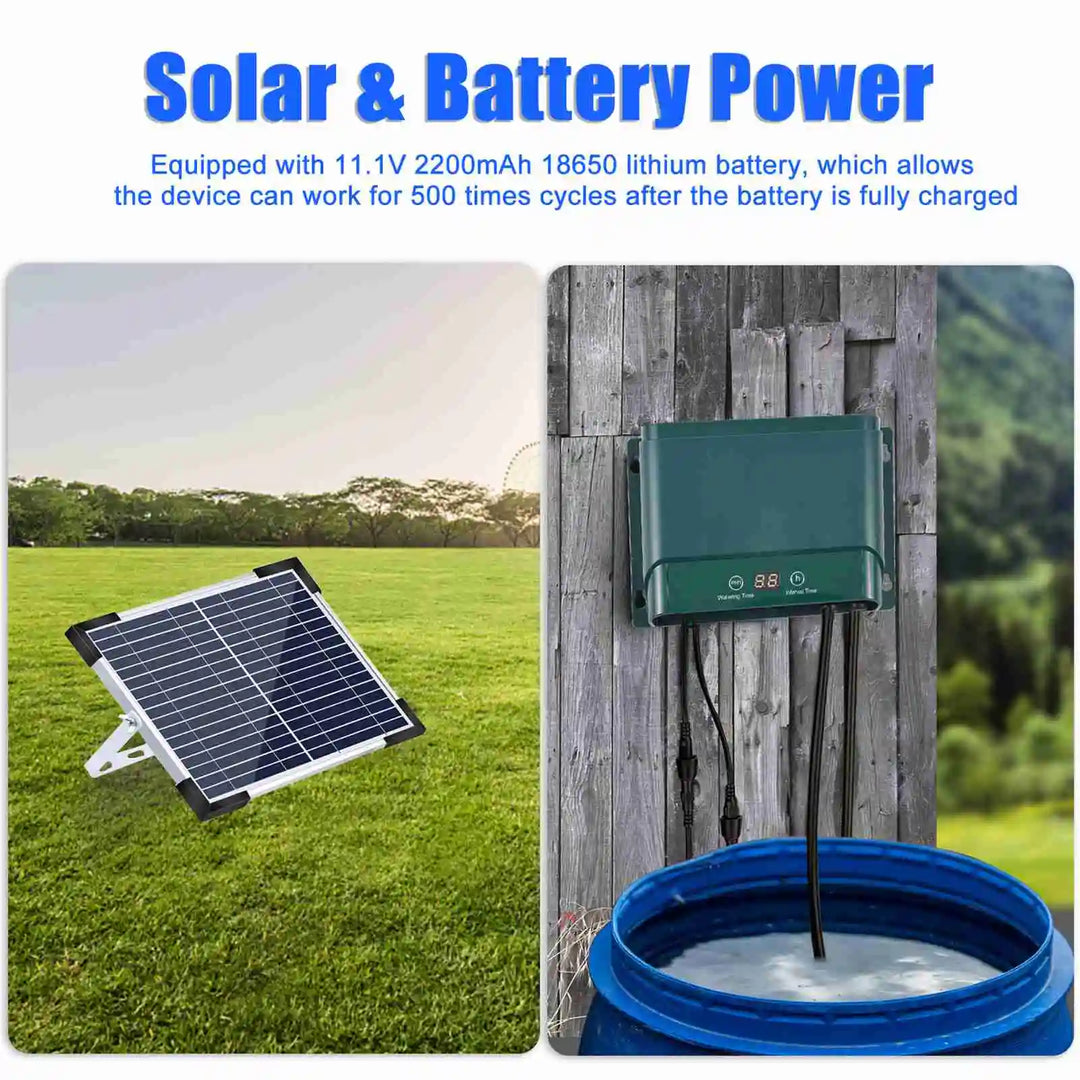 Stornfield | Solar Drip Irrigation System Kit Automatic Watering with 30 Modes & 7 Timers – AquaFlow