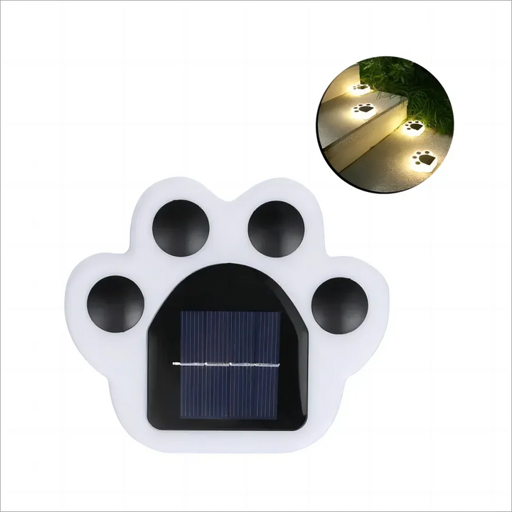 Glowing Paw LED Solar Pathway Outdoor Lights | Stornfield