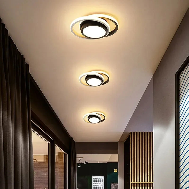 Modern LED Ceiling Lamp 18W | Creative Design with 2 Rings | Energy-Efficient Lighting for Living Room & Office 24 cm | Stornfield