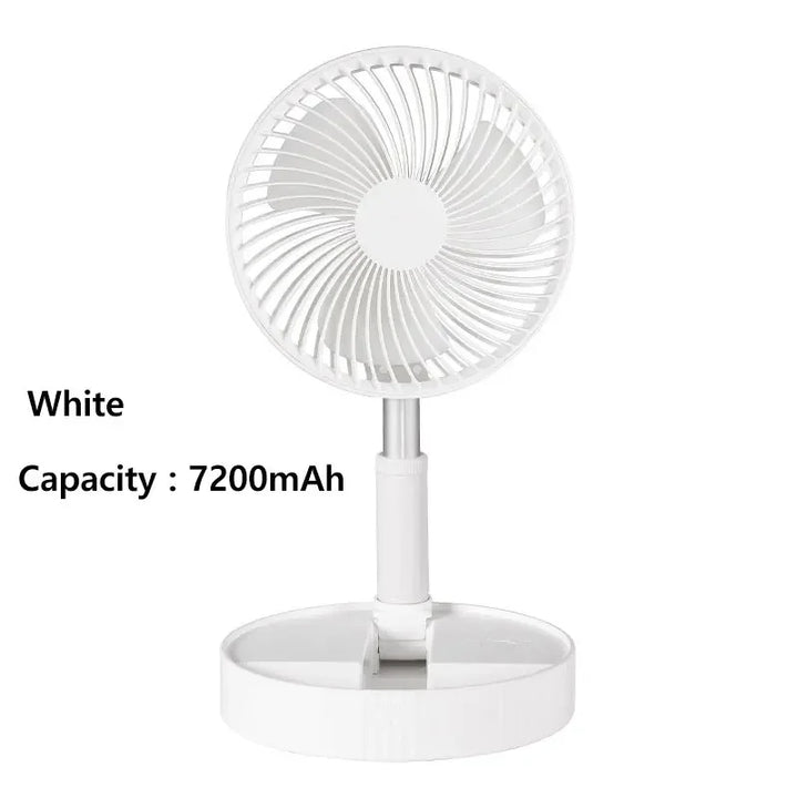 7200mAh USB Rechargeable Portable Folding Fan Floor Low Noise Fan for Outdoor Home Wireless Fan 4 Speed Camping Portable Fan | Stornfield