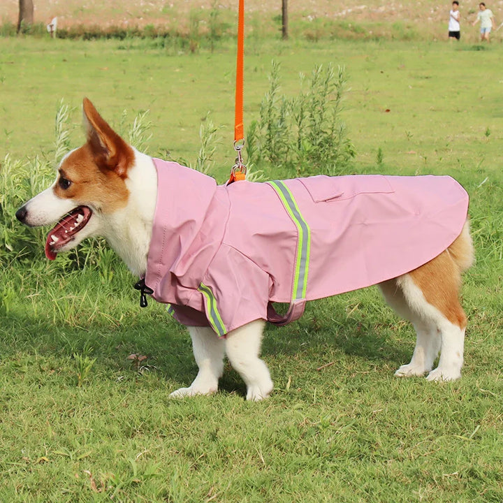Waterproof Dog Raincoat with Hood & Reflectors Stornfield