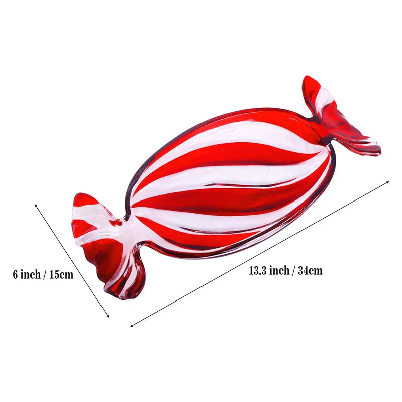 Candy-shaped glass snack plate | Stornfield