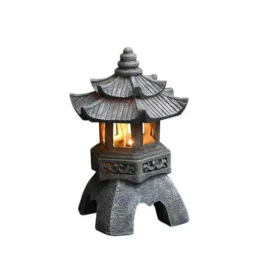 Japanese garden lantern - Weatherproof LED outdoor lighting for Zen gardens | Stornfield
