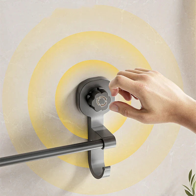 MagnaGrip Power Suction Cup Towel Holder – Black self-adhesive towel holder without drilling Stornfield