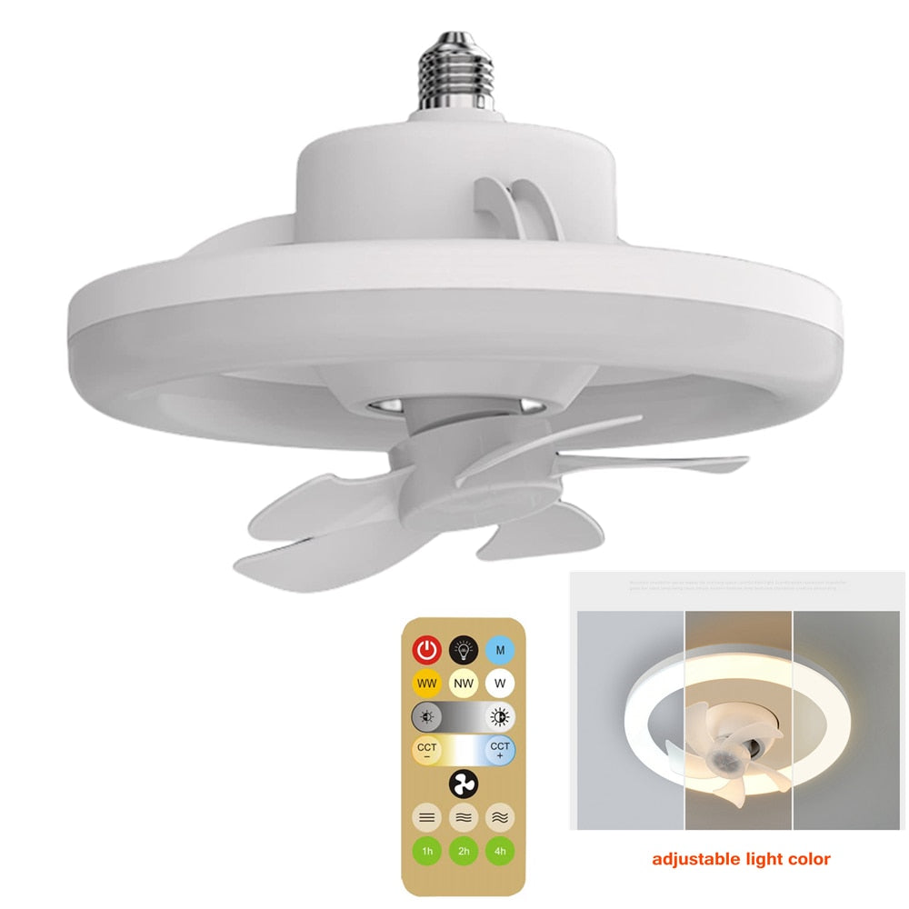 2in1 Radiant Rotating RC Ceiling Fan Lamp | Stornfield