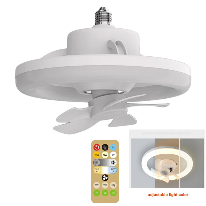 2in1 Radiant Rotating RC Ceiling Fan Lamp | Stornfield