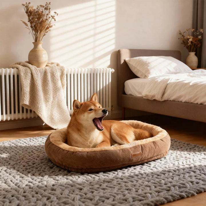 Stornfield Oval Plush Bed for Dogs & Cats