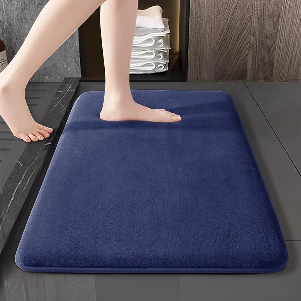 Ultra Absorbent Nordic Bath Mat Shower Room Floor Mat Super Anti-Slip Cushioned Soft Velvet Shower Mat For Washroom | Stornfield