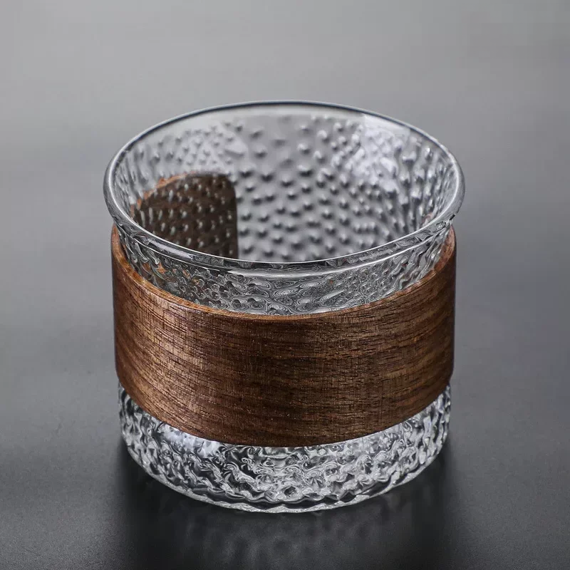 OakFlow Whisky Tumbler – Handmade Glass with Wooden Accent | Stornfield