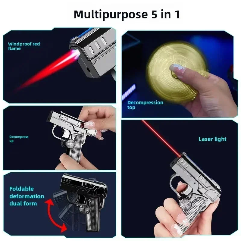 Foldable Dual-Form Gun-Shaped Windproof Lighter | Stornfield