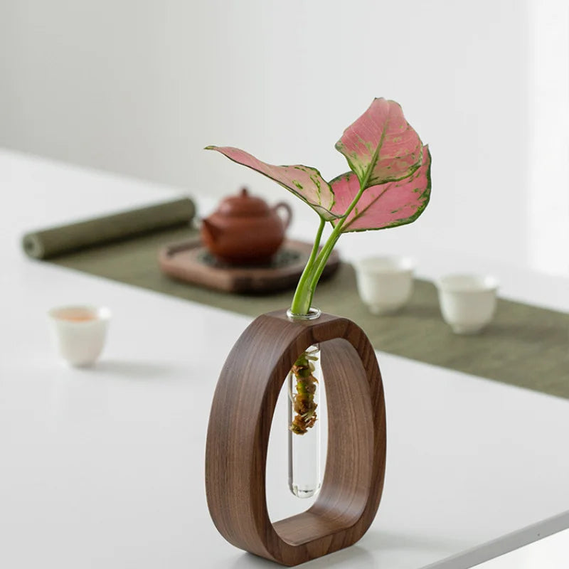 Oval Wood Frame Single Stem Vase | Stornfield