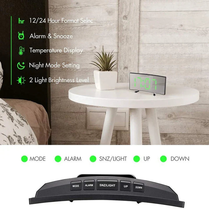 Stornfield | Curved Screen Digital Alarm Clock