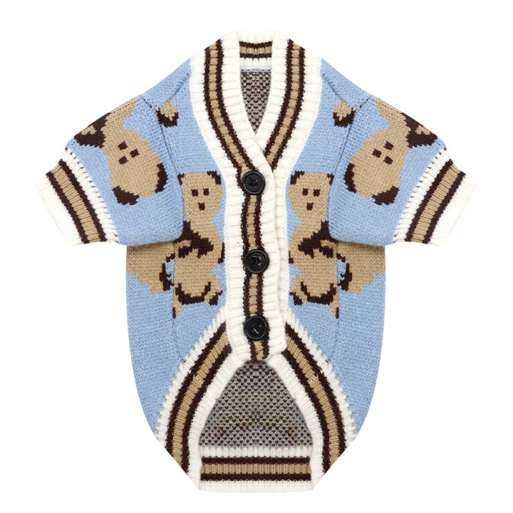 Stornfield striped knit warm dog cardigan