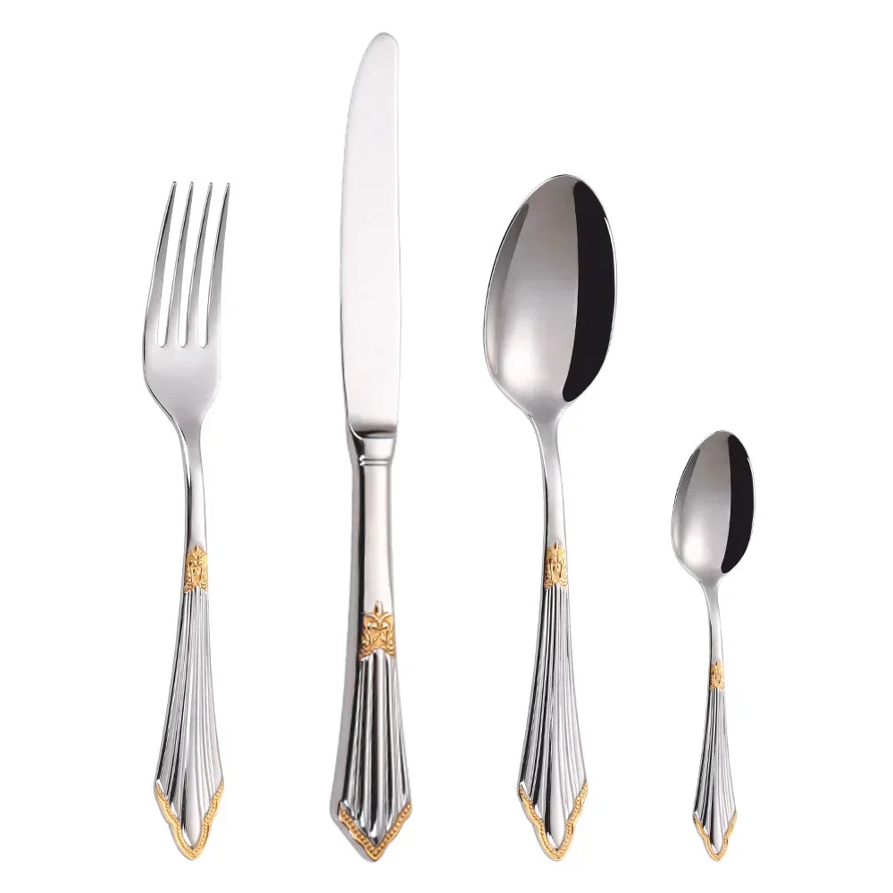 Stornfield | Elegant Cutlery Set in Gold Design