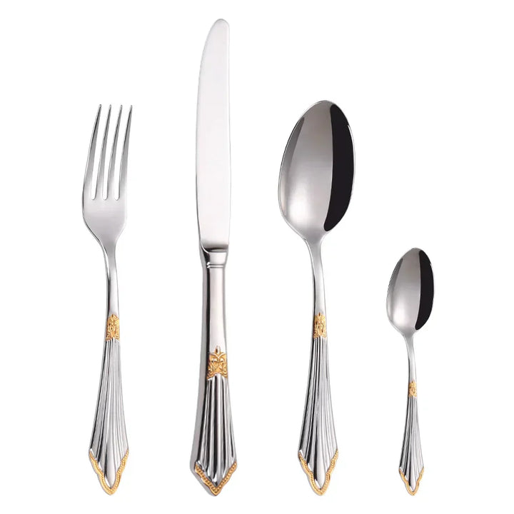 Stornfield | Elegant Cutlery Set in Gold Design