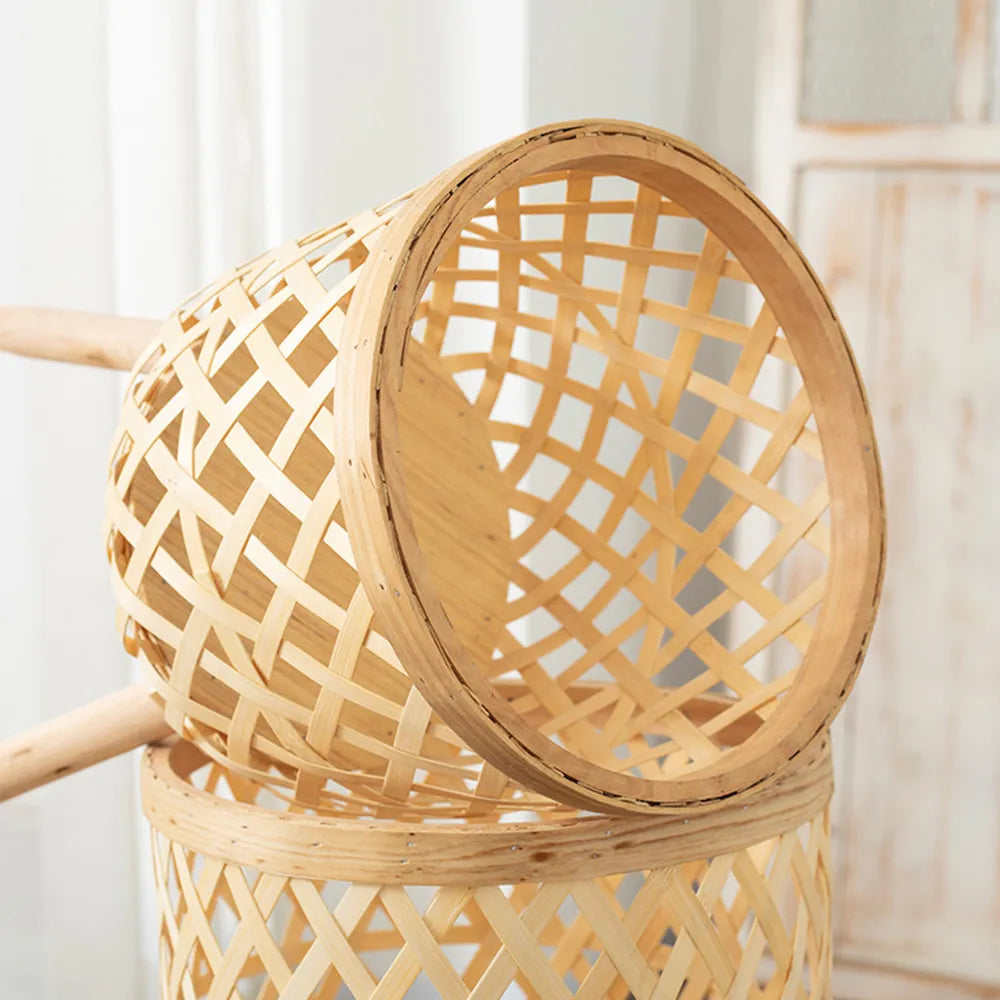 Stornfield | Hand-Woven Bamboo Flower Pot with Stand, Flower Display, Storage Rack, DIY Storage, Kids' Plant Pots, Home Decor