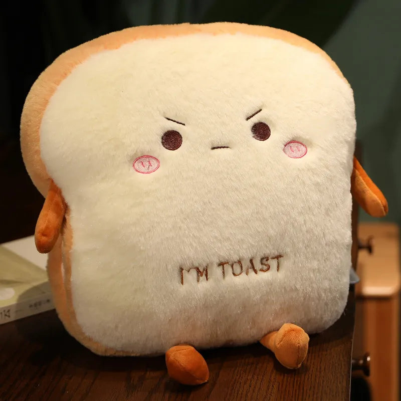 Stornfield | New 1pc 35cm Plush Bread Pillow Soft Food Simulation Toast Soft Doll Warm Cushion Home Decor Kids Toy Birthday Gift
