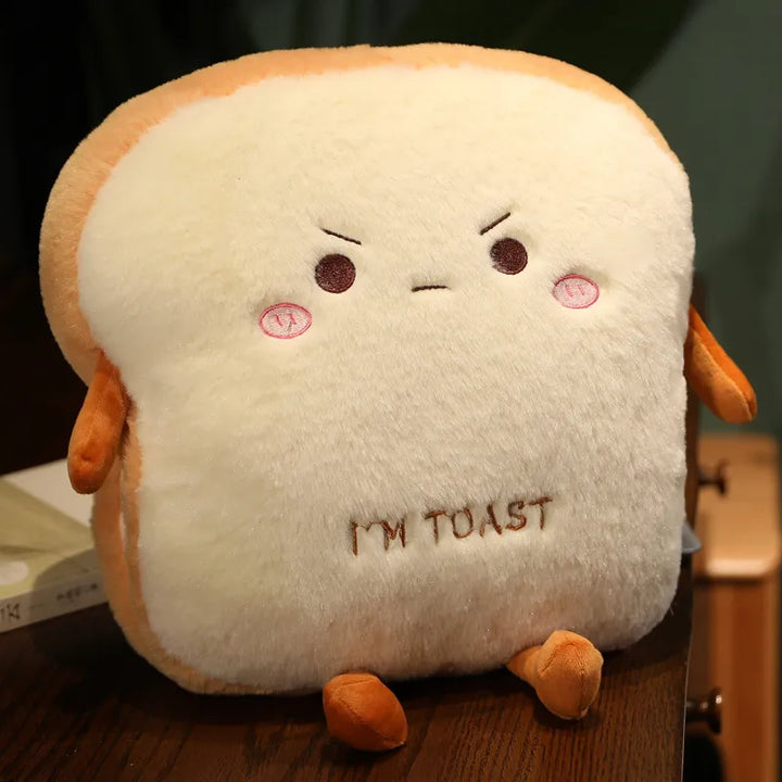 Stornfield | New 1pc 35cm Plush Bread Pillow Soft Food Simulation Toast Soft Doll Warm Cushion Home Decor Kids Toy Birthday Gift