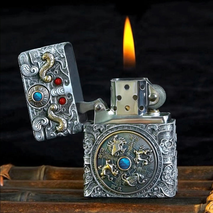 Heavy Armor Steel Spark Kerosene Lighter | Stornfield