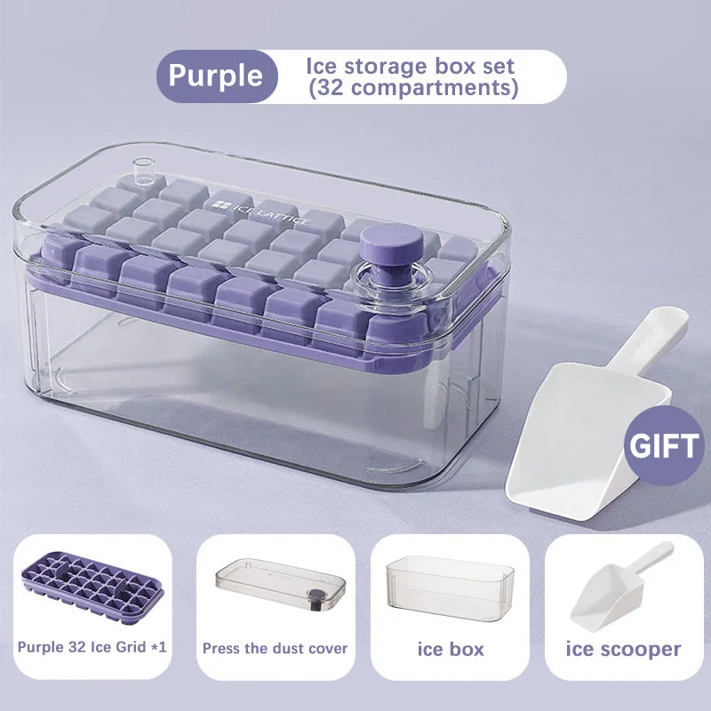 32-Grid Silicone Ice Cube Tray