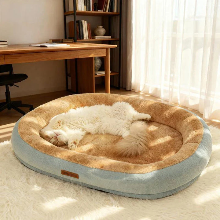 Stornfield Oval Plush Bed for Dogs & Cats