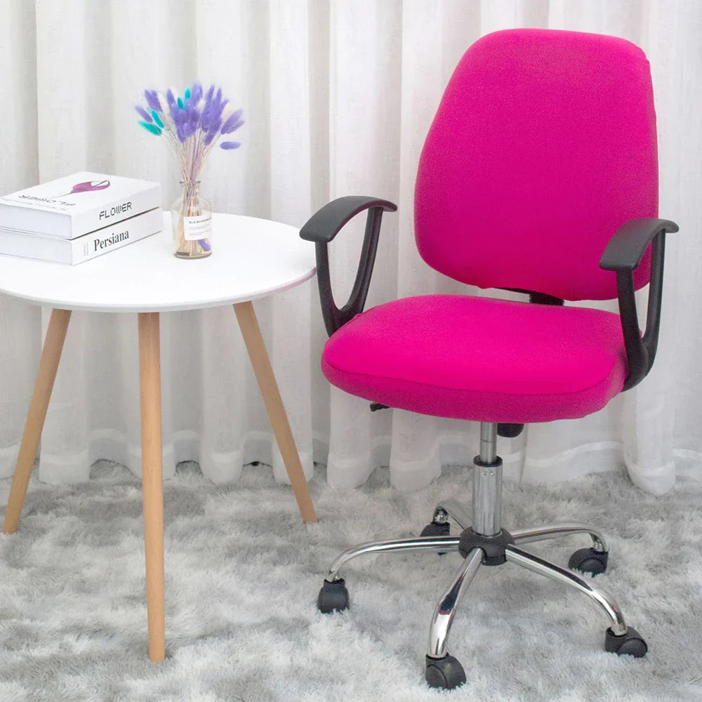 Stornfield | 2-Piece Split Pink Office Chair Covers