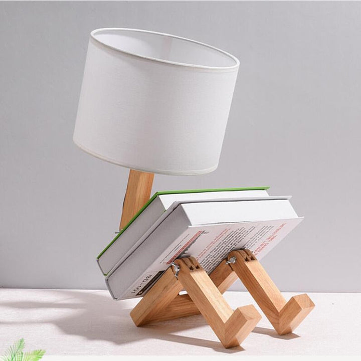 Thinker Wooden Robot Modern Night Lamp | Stornfield