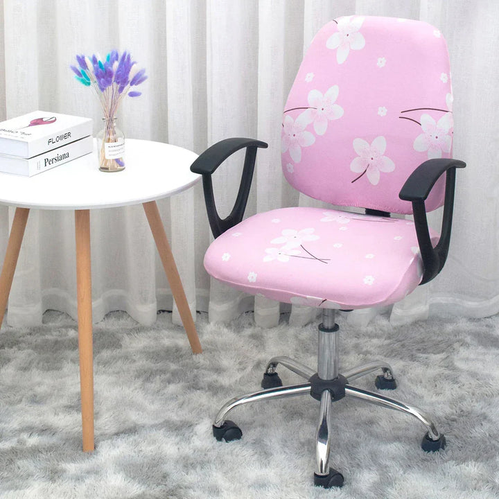 Stornfield | 2-Piece Split Pink Office Chair Covers