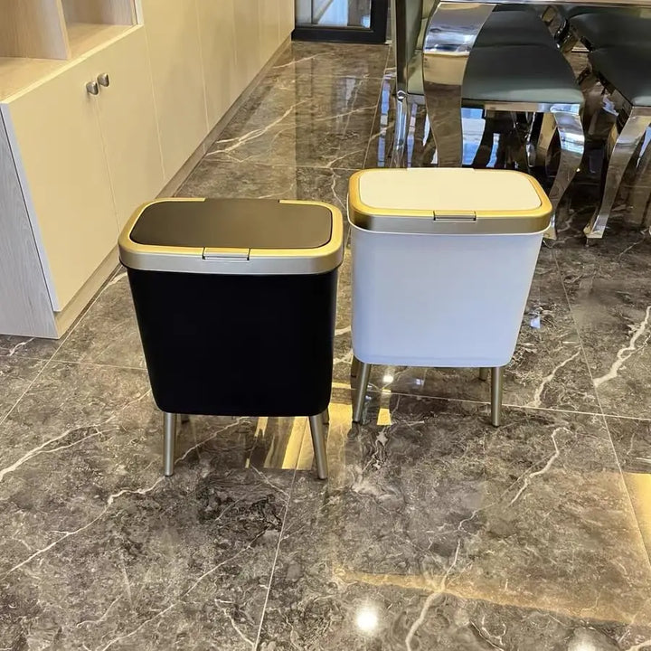GoldenSlim Modern Trash Can with Lid Stornfield