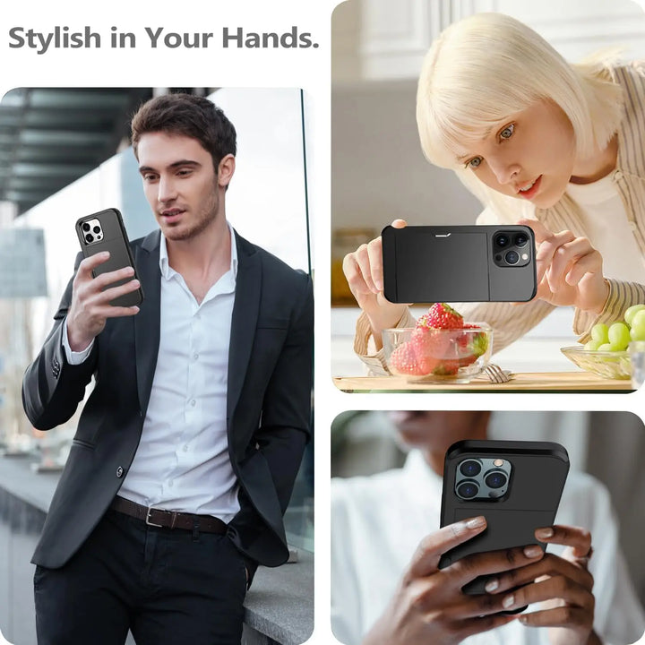Stornfield | LuxShield iPhone Case with Card Holder | Slim Design | Card Storage | Protection & Style