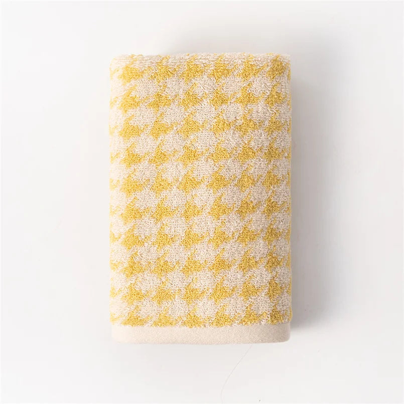 HoundLuxe Vintage Houndstooth Cotton Face Cloth Stornfield