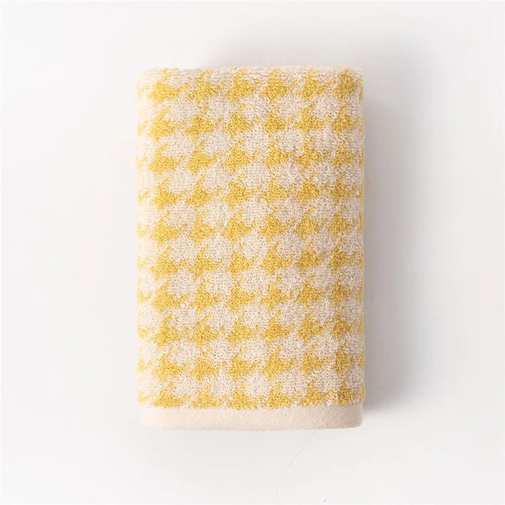 HoundLuxe Vintage Houndstooth Cotton Face Cloth Stornfield