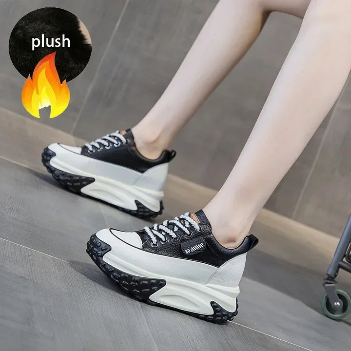 Stornfield | 7 cm Platform Wedge Sneakers made of Leather