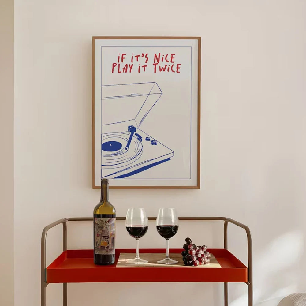 If it's good, play it twice Wall art | Stornfield