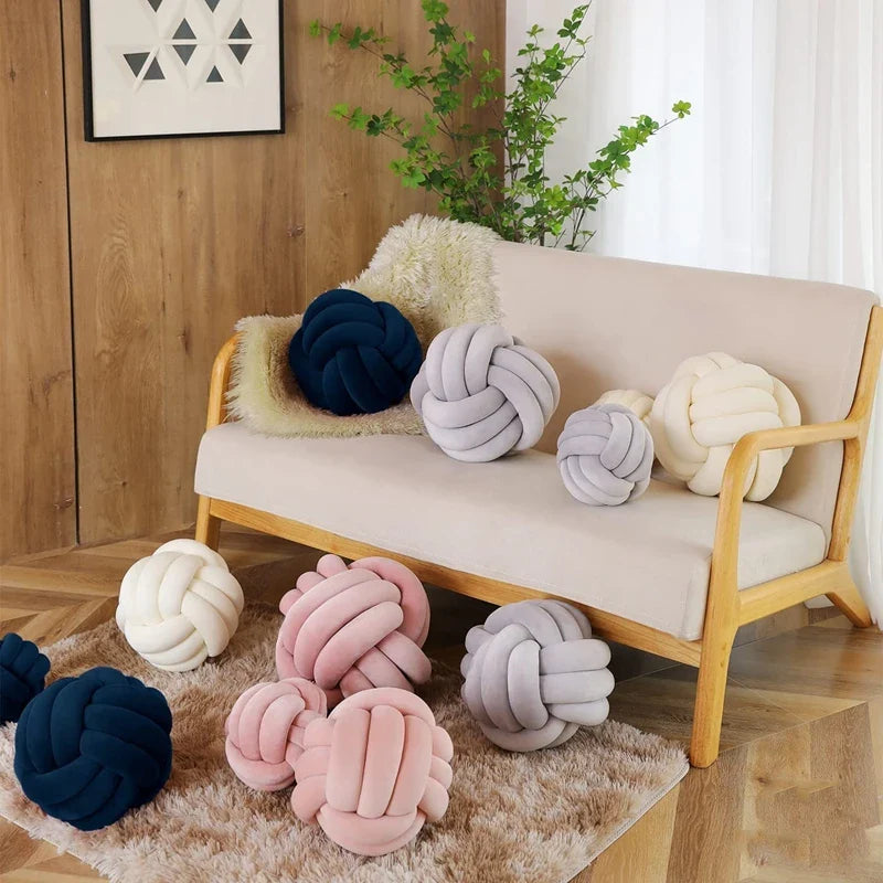 Knotted Velvet Cushion | Stornfield
