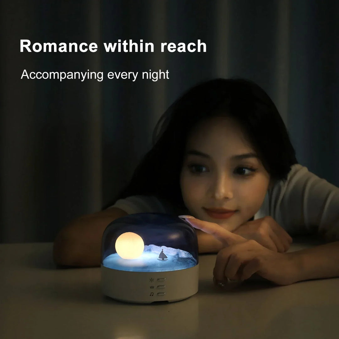 3D Mysterious Moon LED Night Light Speaker | Stornfield