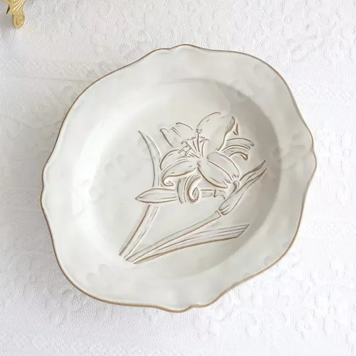 Plaques de fleurs en relief françaises