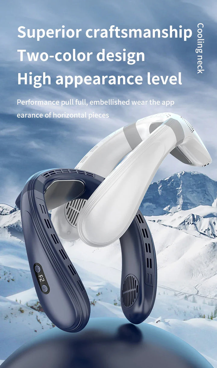 Portable Neck Fan 5200mAh – Rechargeable Wearable Semiconductor Cooling Fan, Personal Outdoor Neck Air Conditioner | Stornfield