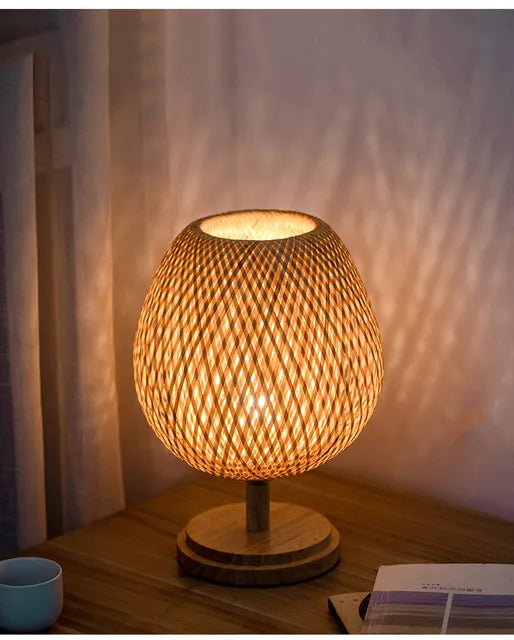 Stornfield | Rattan Lamp - Dimmable Basket Lamp for Bedroom and Living Room Decor